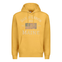 Mustard Bar Harbor Maine USA American Flag Established ME Vintage Premium Hoodie - PixelWave