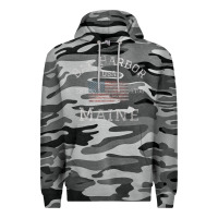 Slate Camo Bar Harbor Maine USA American Flag Established ME Vintage Premium Hoodie - PixelWave