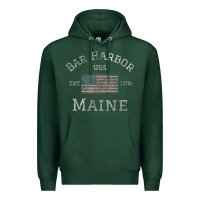 Sports Green Bar Harbor Maine USA American Flag Established ME Vintage Premium Hoodie - PixelWave
