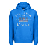 True Royal Bar Harbor Maine USA American Flag Established ME Vintage Premium Hoodie - PixelWave