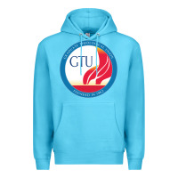 Ocean Blue graduate, theological, education (GTU) Premium Hoodie - PixelWave