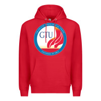 Red graduate, theological, education (GTU) Premium Hoodie - PixelWave