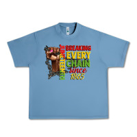 Pebble Blue juneteenth breaking every chain since 1865 woman f Urban Heavy Tee - CowGirlArtShop
