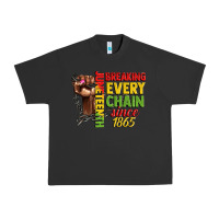 Pigment Black juneteenth breaking every chain since 1865 woman f Urban Heavy Tee - CowGirlArtShop