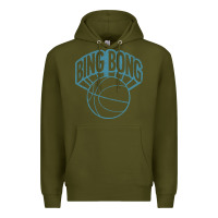 Army Green bing bong vintage distressed Premium Hoodie - PixelWave