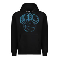 Black bing bong vintage distressed Premium Hoodie - PixelWave