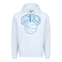 White bing bong vintage distressed Premium Hoodie - PixelWave