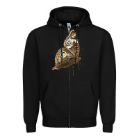 Black Flying Common Buckeye Butterfly Zipper Hoodie - LillyAllenDesigns