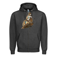 Charcoal Heather Flying Common Buckeye Butterfly Zipper Hoodie - LillyAllenDesigns