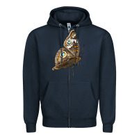 Navy Flying Common Buckeye Butterfly Zipper Hoodie - LillyAllenDesigns