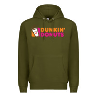 Army Green Dunkin'donuts Premium Hoodie - PixelWave