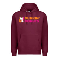 Burgundy Dunkin'donuts Premium Hoodie - PixelWave