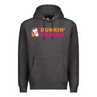 Charcoal Heather Dunkin'donuts Premium Hoodie - PixelWave