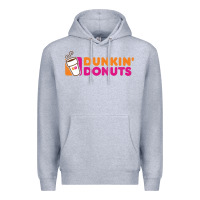 Heather Grey Dunkin'donuts Premium Hoodie - PixelWave