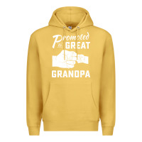 Antique Gold Promoted to Great Grandpa Premium Hoodie - PixelWave