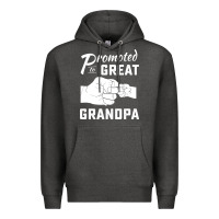 Charcoal Heather Promoted to Great Grandpa Premium Hoodie - PixelWave