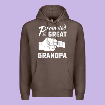 Promoted To Great Grandpa Premium Hoodie Designed By Pixelwave