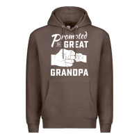Coffee Promoted to Great Grandpa Premium Hoodie - PixelWave