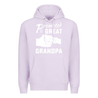 Lilac Promoted to Great Grandpa Premium Hoodie - PixelWave