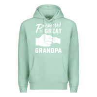Seafoam Promoted to Great Grandpa Premium Hoodie - PixelWave