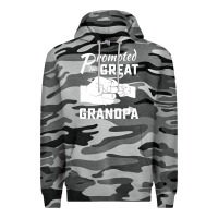 Slate Camo Promoted to Great Grandpa Premium Hoodie - PixelWave