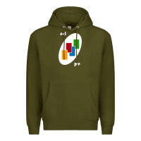 Army Green Uno Card Game Draw Four Premium Hoodie - PixelWave