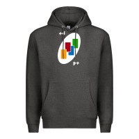 Charcoal Heather Uno Card Game Draw Four Premium Hoodie - PixelWave