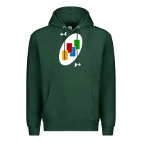Sports Green Uno Card Game Draw Four Premium Hoodie - PixelWave