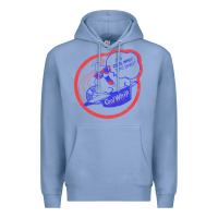 Colony Blue cool whip vintage design   80s aesthetic Premium Hoodie - PixelWave