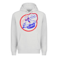 Dove Grey cool whip vintage design   80s aesthetic Premium Hoodie - PixelWave