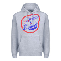 Heather Grey cool whip vintage design   80s aesthetic Premium Hoodie - PixelWave