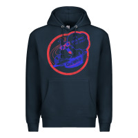 Navy cool whip vintage design   80s aesthetic Premium Hoodie - PixelWave