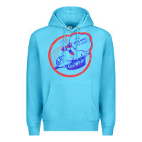 Ocean Blue cool whip vintage design   80s aesthetic Premium Hoodie - PixelWave