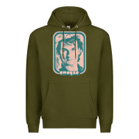 Army Green patrick swayze retro 80s fan aesthetic design Premium Hoodie - PixelWave