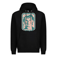 Black patrick swayze retro 80s fan aesthetic design Premium Hoodie - PixelWave