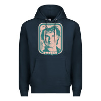 Navy patrick swayze retro 80s fan aesthetic design Premium Hoodie - PixelWave