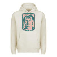 Oatmeal Heather patrick swayze retro 80s fan aesthetic design Premium Hoodie - PixelWave