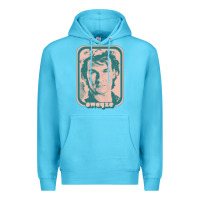 Ocean Blue patrick swayze retro 80s fan aesthetic design Premium Hoodie - PixelWave