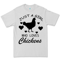 Dove Grey Just A Girl Who Love Chickens Premium Tee - Bettercallsaul