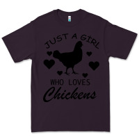 Plum Just A Girl Who Love Chickens Premium Tee - Bettercallsaul