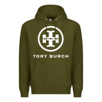 Army Green white burch tory Premium Hoodie - PixelWave