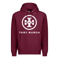 Burgundy white burch tory Premium Hoodie - PixelWave