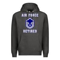 Charcoal Heather military master sergeant air force retired t shirt Premium Hoodie - PixelWave