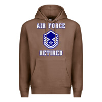 Chestnut military master sergeant air force retired t shirt Premium Hoodie - PixelWave