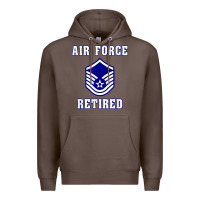 Coffee military master sergeant air force retired t shirt Premium Hoodie - PixelWave