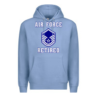 Colony Blue military master sergeant air force retired t shirt Premium Hoodie - PixelWave