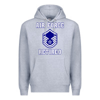 Heather Grey military master sergeant air force retired t shirt Premium Hoodie - PixelWave
