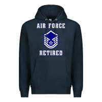 Navy military master sergeant air force retired t shirt Premium Hoodie - PixelWave