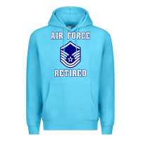 Ocean Blue military master sergeant air force retired t shirt Premium Hoodie - PixelWave