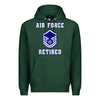 Sports Green military master sergeant air force retired t shirt Premium Hoodie - PixelWave